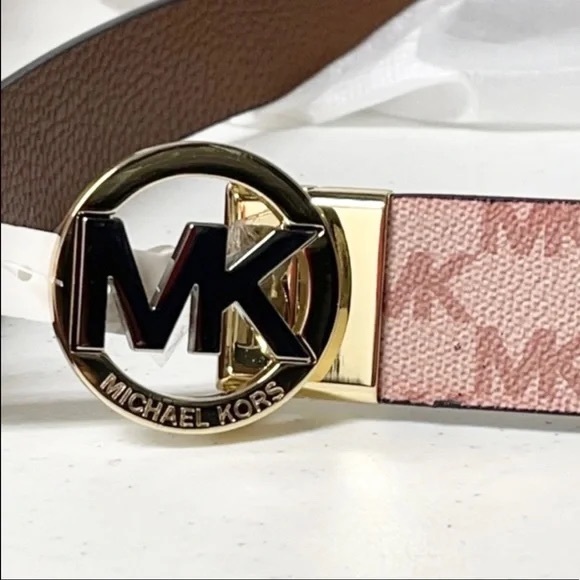 MICHAEL Michael Kors Pink Twist Reversible Belt 551342C, Women's Size Medium - Picture 2 of 9